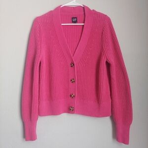 GAP Women's Vibrant Pink Knit Cardigan.  Size S